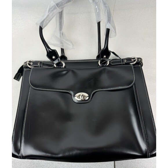 McKlein Winnetka Ladies' Leather 15.4" Laptop Briefcase Bag - Picture 4 of 13